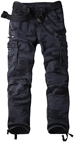 Maiyifu-GJ muške Camo pantalone sa više džepova borbene lagane pantalone za divlje planinarenje opušteno krojenje kamuflažne vojne