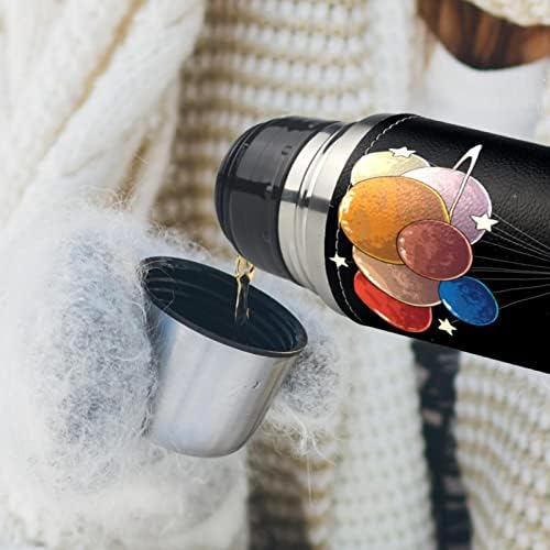 Lilibeely 17 oz Vakuum izolirane nehrđajuće čelične boce za vodu Sportska kavana Putna krigla prarena koža omotana BPA besplatno,