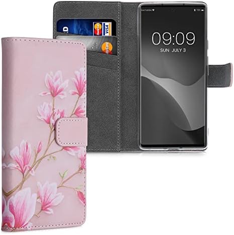 kwmobile torbica za novčanik kompatibilna sa Google Pixel 6-case navlakom od umjetne kože-Magnolias Pink / White / Dusty Pink