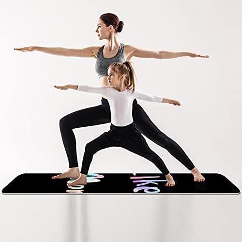 Siebzeh citat Crna volim ponedjeljak Premium debeli Yoga Mat Eco Friendly gumene zdravlje & amp; fitnes non Slip Mat za sve vrste vježbe joge i pilatesa