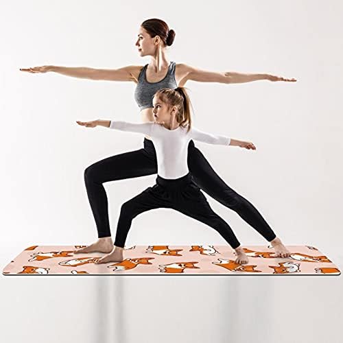 Pink Corgis Dog Extra Thick Yoga Mat - ekološka neklizajuća Vježba & podloga za fitnes podloga za vježbanje za sve vrste joge, pilatesa i vježbi na podu 72x24in