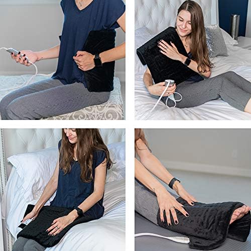 Jastuk za grijanje 24 x 12 za bolove u leđima i grčeve, Ultra Soft, 6 Električnih podešavanja topline od iReliev