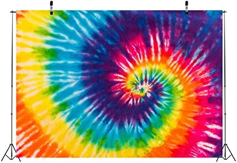 BELECO tkanina 7x5ft Tie Dye fotografija pozadina šarena Dugina pozadina spiralna kravata boja zidni dekor 60-ih hipi tema ukrasi