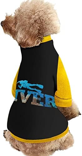 FunnyStar Scuba ronilac Print Dukserice za kućne ljubimce sa pulovernim puloverom za pse za pse mačka sa dizajnom