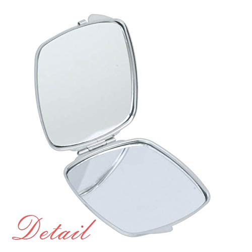 Grčka Abeceda Chi crna silueta ogledalo prijenosni kompaktni džepni šminka dvostrano staklo