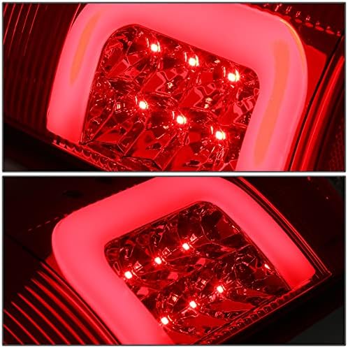 Uparite hromirano kućište prozirnih ugaonih farova+Crvena 3D LED traka zadnja svjetla sa crvenim objektivom kompatibilna sa Ford Super Duty