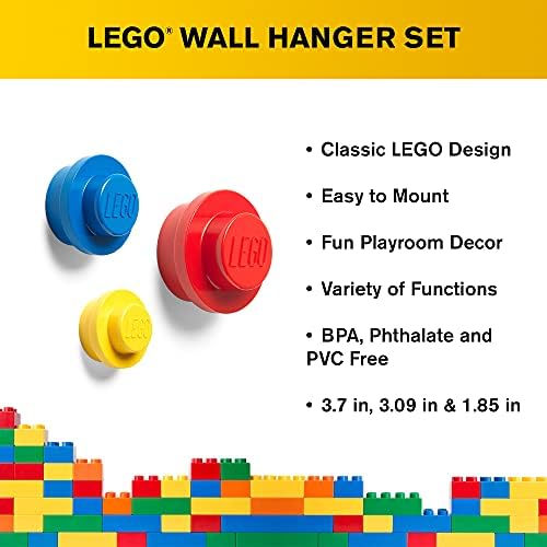 Soba Kopenhagen 40161732 LEGO Zidni set za vješalice, jedna veličina, crvena / plava / žuta