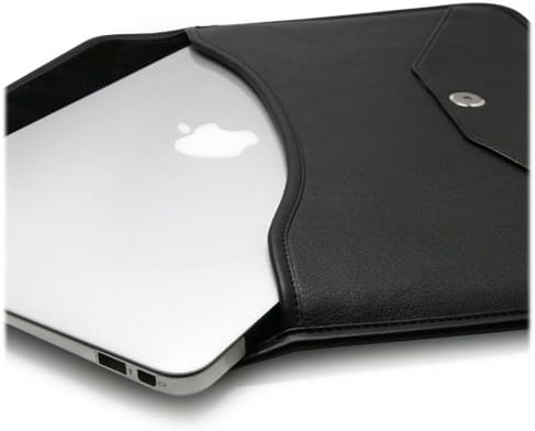 Boxwave futrola za Microsoft površinski laptop 2 - elitna kožna messenger torbica, sintetički kožni poklopac koverta za kovertu za mikrosoft površinske laptop 2 - Jet crni
