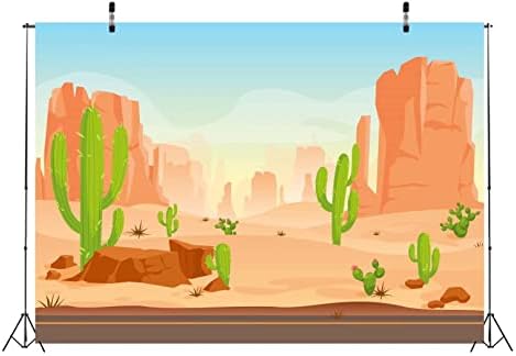 BELECO 12x10ft tkanina crtani film pustinjski kaktus pozadina Wildwest pustinjski put pješčane dine fotografija pozadina Zapadni kauboj kaubojka Baby tuš dekoracija Rođendanska zabava beba deca portret Photoshoot