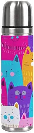 Vantaso izolirana boca za vodu slatka mačka životinjska crtana šarena rođendanska izolacija vakuumska tikvica Sportska šolja Šonnica