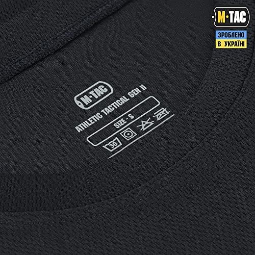 M-Tac atletska taktička majica Gen. 2 - vojna majica od poliestera koja diše sa Patch panelima na kratkim rukavima za muškarce