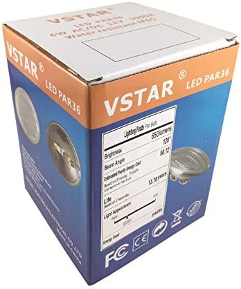 VSTAR PAR36 LED sijalica 6W 12V, 600-700LM,topla bijela lampa, EQ do 35W halogena, pakovanje od 6