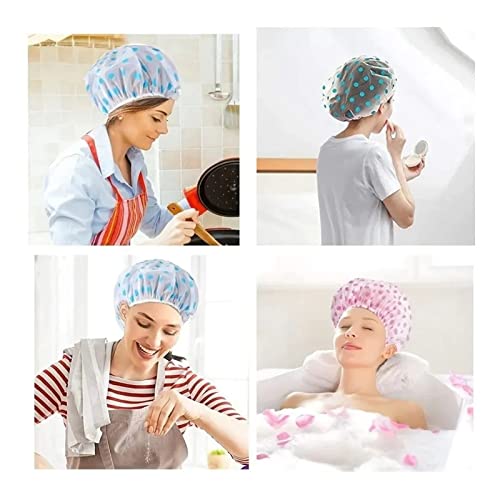 6pcs za jednokratnu tuš kabinu, šarena zadebljana kap za kosu za žene vodootporna kosa za tuširanje šešira za njegu kose za hotelsko
