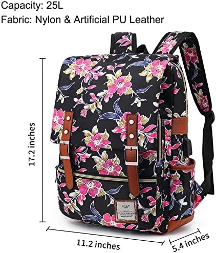 Ygr Floral laptop ruksak za žene, Ženski, škola, putovanja, posao, sportovi na otvorenom, kancelarija, posao