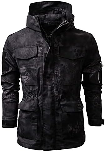 Muška jakna, hladni aktivni kaputi s dugim rukavima muškarci zimske plus veličine džep camo vedmine jakne snage16