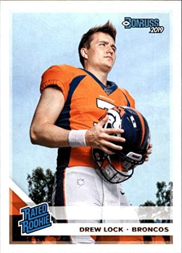 2019 Donruss Fudbal ocijenjen Rookie # 303 Drew Lock Denver Broncos Službeni NFL Fudbal RC Rookie Card Manting Manti Panini
