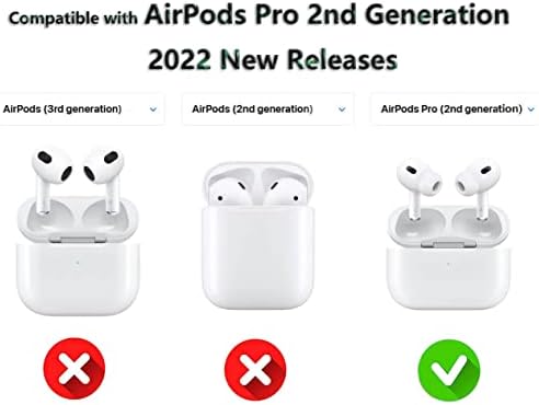 Airpods Pro Case Kompatibilan sa Apple Airpods Pro drugom / 1. generacijom, silikonski zaštitni poklopac sa prednjim prednjim pričvršćivanjem