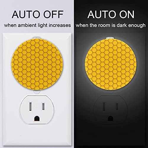 2 paket Plug-in Nightlight LED noćno svjetlo sa senzorom sumraka do zore za dječiju sobu, rasadnik, kuhinju, hodnik apstraktni Žuti