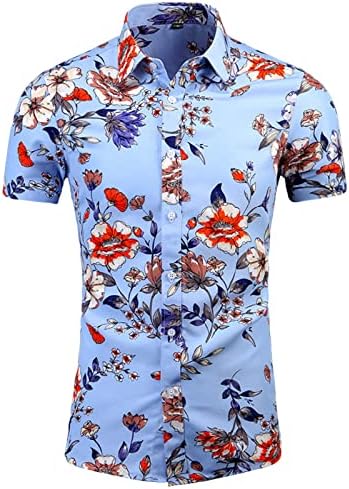 2023 New Ljeto Novo muški Slim tisak Majica s kratkim rukavima plus veličina modna casual plaža Poliesterska majica casual