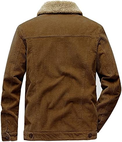 Ymosrh muški kaput muške jeseni i zimske casual modne modne čvrste jakne od jakne u obliku Corduroy vrhova kaputa