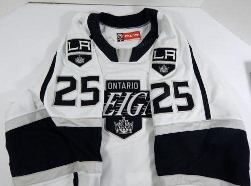 2019-20 Ontario Reign Matt Luff 25 Igra Polovni bijeli dres 56 DP33617 - Igra Polovni NHL dresovi