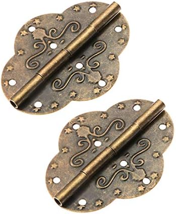 Czdyuf 2pcs 69x53mm Starinski brončani ormar za šarke za nakit Drvena kutija ladica za vrata ukrasna vintage gvozdeni zglob