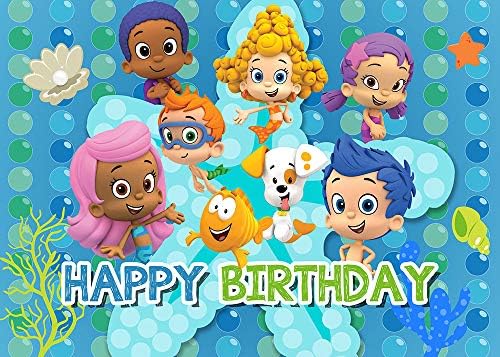 TAUERGULE Crtić Bubble Guppies tema fotografija pozadina okean Bubble djeca princeza ukras za Sretan rođendan fotografija pozadina