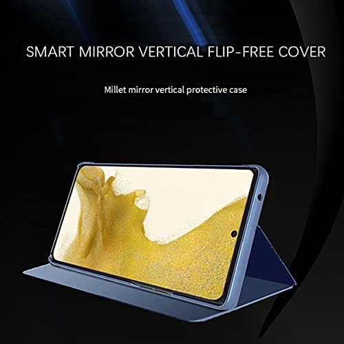 CCSamll ogledalo za Samsung Galaxy S23 5G podržava bežično punjenje, Smart Clear View Cover Ultra Thin sa preklopnom futrolom za Samsung