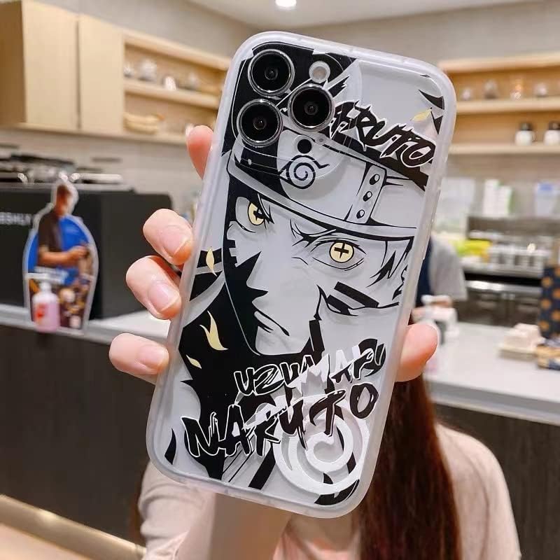 Edentoy kompatibilan sa iPhone 12 Pro Max Telefon Case Crtioon Anime lik Telefon Case Cartoon Boy Anime Telefon Case TPU Soft Transparent