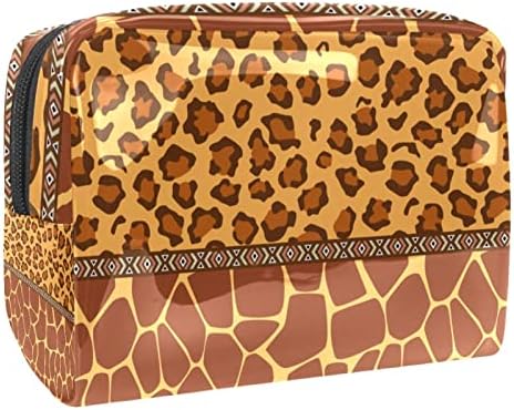 Vodootporna torba za šminke, šminka, putni kozmetički organizator za žene i djevojke, leopard žirar žirafe uzorak afričke životinje