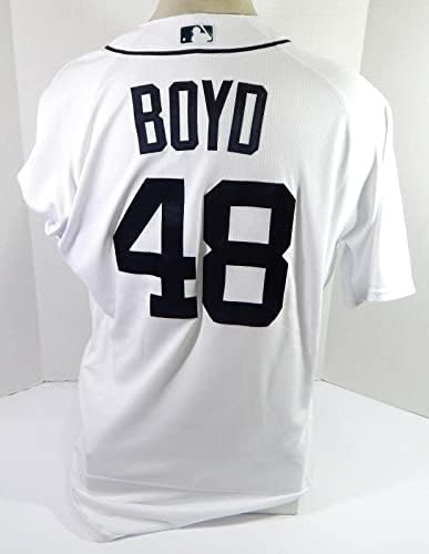 2021 Detroit Tigers Matthew Boyd 48 Igra izdana POS rabljeni Bijeli dres 46 03 - Igra Polovni MLB dresovi