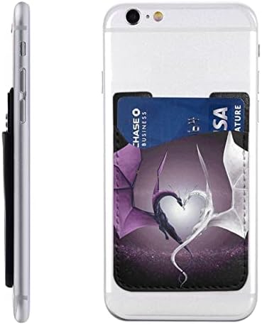 PURPLE i WIRTE DRAGONS Držač telefona PU kožna kreditna kartica ID kućišta 3M ljepljivi rukavi za sve pametne telefone