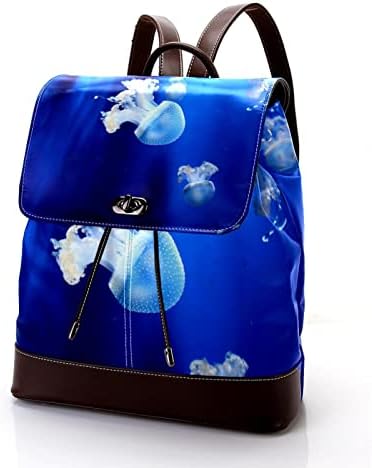 VBFOFBV lagani casual backpack za laptop za muškarce i žene, plave oceane meduze