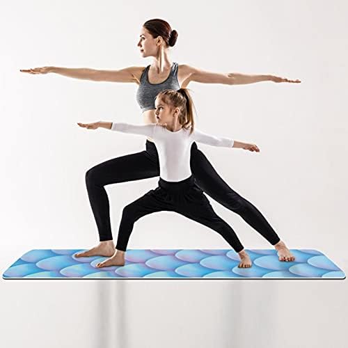 Debela neklizajuća Vježba & fitnes 1/4 prostirka za jogu sa otiskom uzorka plave sirene ribe iz snova za Yoga Pilates & amp ;Vježba