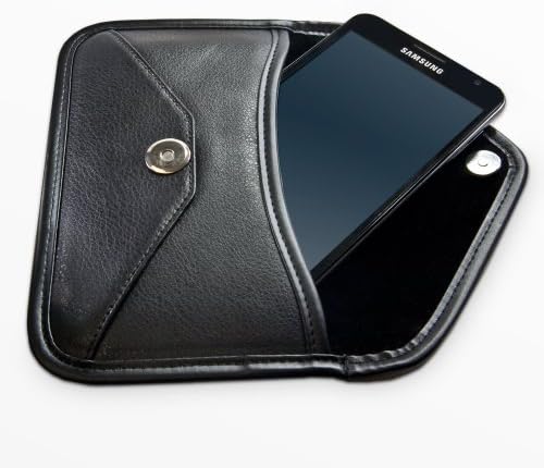 Boxwave futrola za LG K20 - Elite kožnu messenger torbicu, sintetički kožni poklopac za kovertu za kovertu za LG K20 - Jet Black