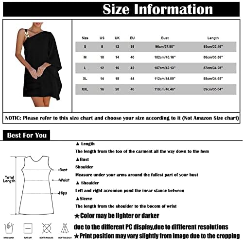 Fragarn trendi odjeća za žene, Žene Casual Moda labava štampana haljina za rukave s jednim ramenom