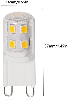 YDJoo G9 LED sijalica 2W LED Sijalice 20W ekvivalentno toplo bijelo 3000k 360° ugao snopa G9 bin-pin baza za kristalni luster privjesak
