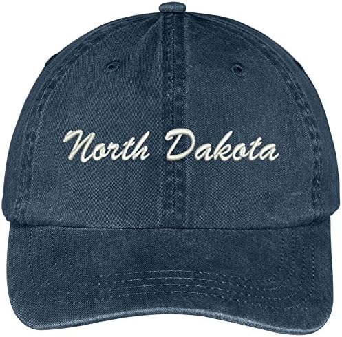 Trendy Odjeća Sjeverna Dakota država izvezena pamučna kapa s niskim profilom
