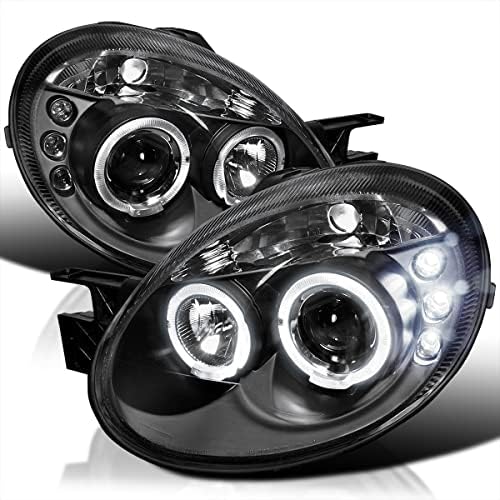 SPEC-D TUNING LED Pro farovi Crni kompatibilni sa 2003-2005 Dodge Neon lijevo + desno par farova sklop