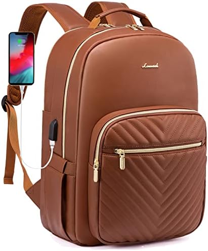 LOVEVOOK ruksak za Laptop za žene, torba za Laptop od umjetne kože za poslovni posao, izdržljiv putni ruksak sa USB priključkom za