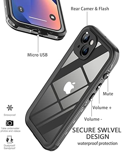 Love Beidi Dizajn za iPhone 13 Vodootporna futrola, full futrola za otpornost na udarce za iPhone 13 sa zaštitnikom zaslona, ​​poklopac telefona za prašinu za iPhone 13 6,1 inčni