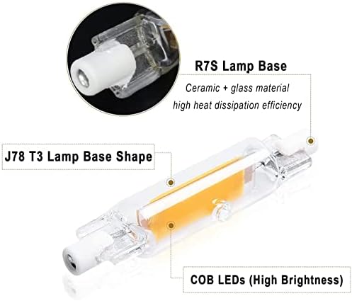 PDKJNID R7S LED sijalica koja se ne može zatamniti, 10W/78mm 220V COB LED R7S lampa baza reflektora linearno svjetlo, 360°ugao snopa,