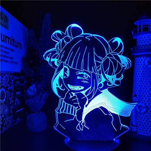 Anime LED noćno svjetlo Cool Himiko Toga figurica Led 3d lampa dodirni daljinski upravljač 16 promjena boje noćno svjetlo dečiji dekor