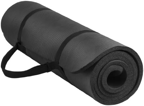 Balans od BFGY-AP6BLK Go Yoga sve namjene prostirka za jogu protiv suza sa trakom za nošenje, Crna, jedne veličine
