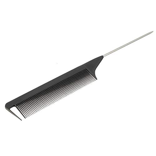AGRIVA češalj, 1pcs crni fino-zubni metalni pin protiv statičkog češalj za kosu 220x28x4mm Alat za oblikovanje kose za ljepotu