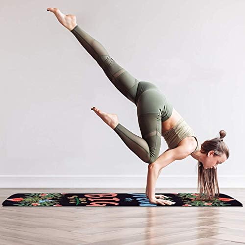 Unicey debela neklizajuća Vježba & amp; fitnes 1/4 prostirka za jogu sa ljubičastim citatom Dream Big Print za Yoga Pilates & amp
