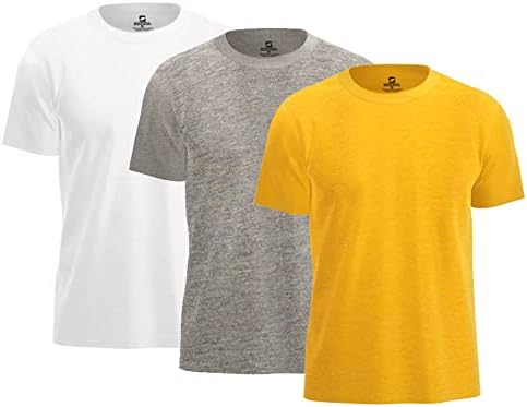 Shohell Solid T majice za muškarce - čisti pamučni posadni vrat, višestruki