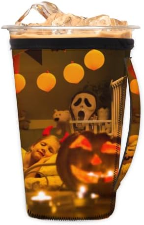 Halloween bundeve Lantern 37 Ledeni rukav za punjenje s rukom s ručkom neoprenskom ruhom za sode, latte, čaj, pića, pivo
