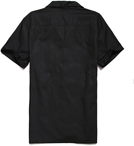Sidro Msj Muška odjeća Muška odjeća Rockabilly Style Pamučne muške majice kratki rukav pedeseti Bowling Casual-Down majice