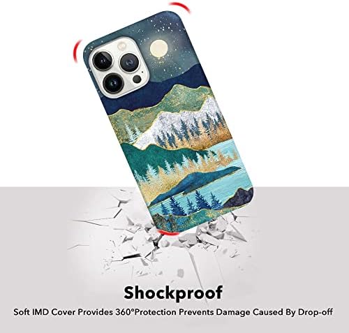Lapac kompatibilan sa iPhoneom 14 pro max Case 2022 6,7 inča, planinski pejzažni prizor za prizor za iPhone 14 pro max ultra tanak zaštitna futrola, dizajn šuma 14 Pro Max Telefon